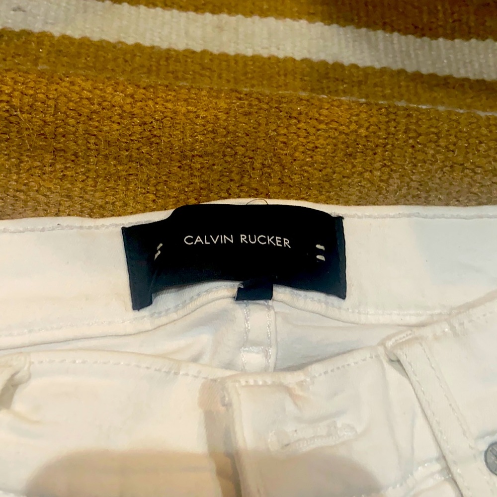 Calvin Rucker White Stretch Skinny Jeans